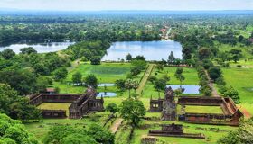 Begin your weather-prepared day with Pakse’s tranquil ambiance